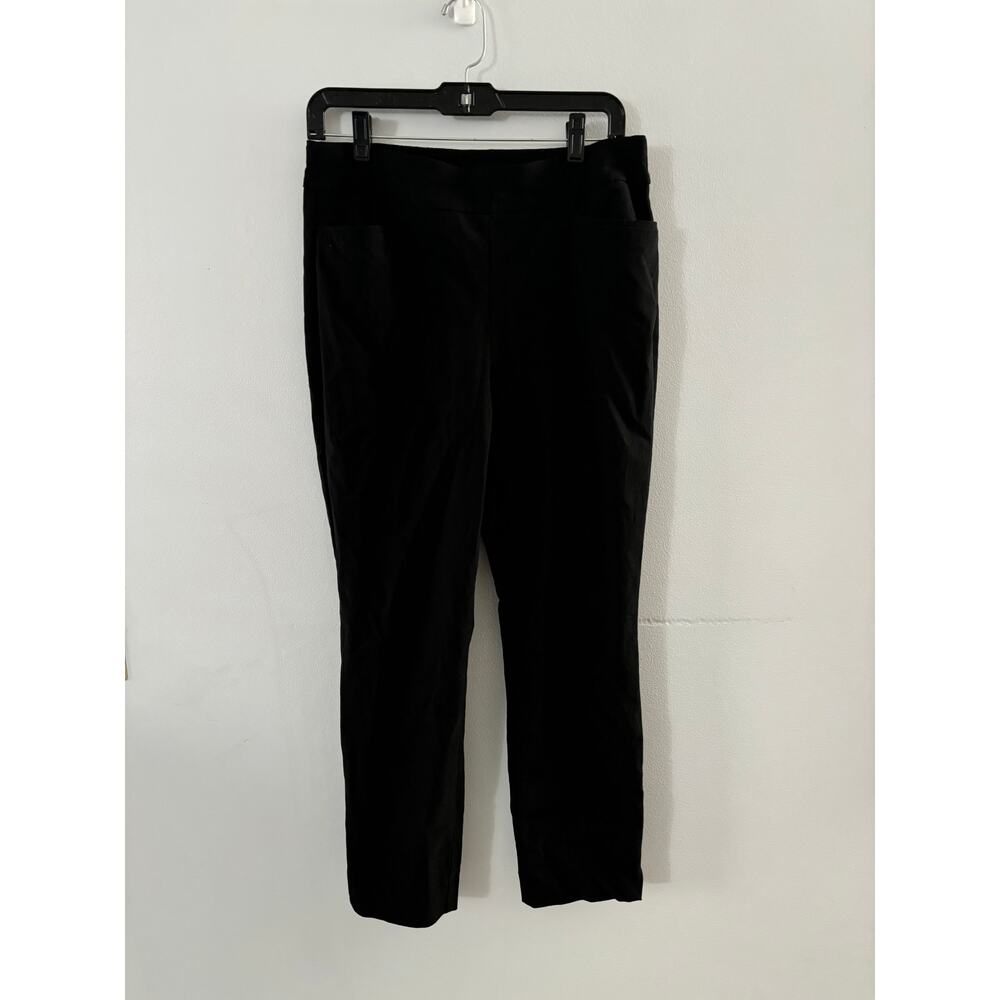 Chicos Pants Womens 6 Chicos 0.5 Black Slacks Trousers Office Business Pull On